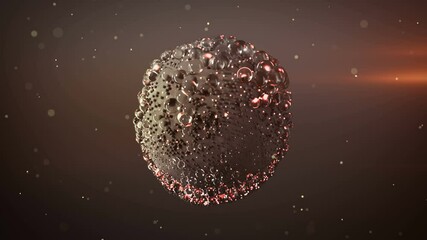Wall Mural - cluster of gray and red spheres levitate. scince fiction design. seamless loop 3d render animation w
