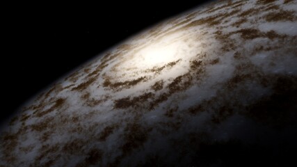 Wall Mural - galaxy in space, spiral galaxy 3d render
