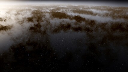 Wall Mural - galaxy in space, spiral galaxy 3d render