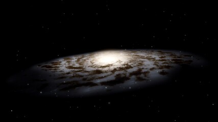Wall Mural - galaxy in space, spiral galaxy 3d render