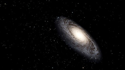 Wall Mural - galaxy in space, spiral galaxy 3d render