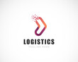 © BARKAH 06 - Logistics logo creative media digital pixel line sign symbol color modern business arrow market