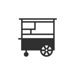 business, cafe, cart, street, food, icon, stall, market, shop, vector, design, store, retail, kiosk, fast, snack, stand, service, mobile, illustration, art, sell, trolley, van, line, transport, elemen