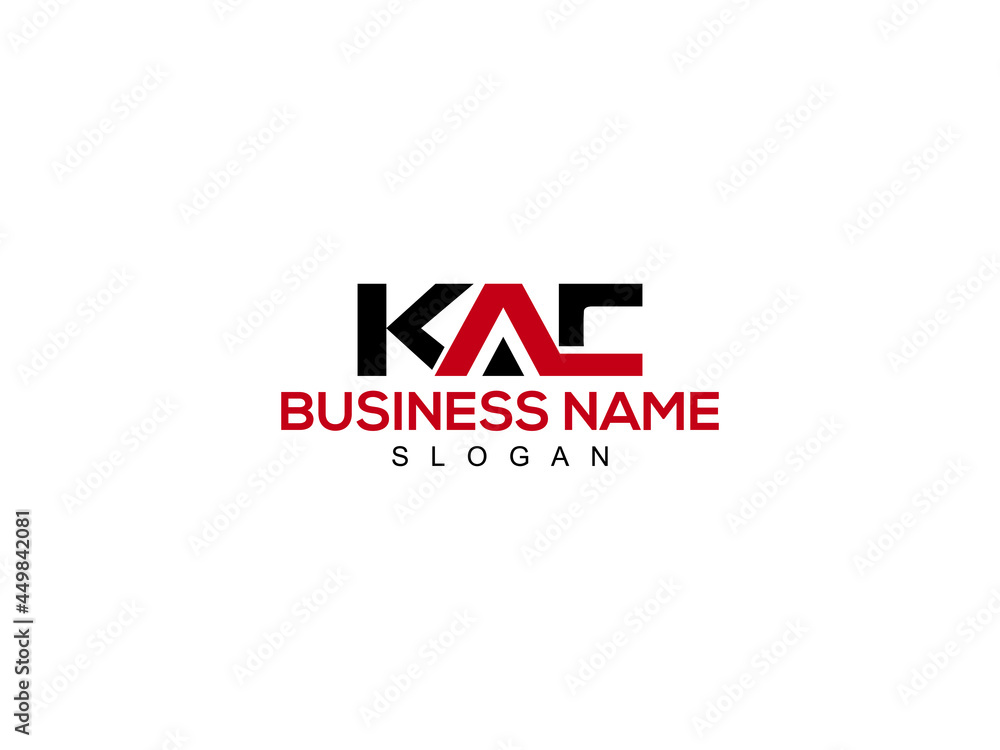 Alphabet KAC Logo Letter Vector For Business - obrazy, fototapety, plakaty 