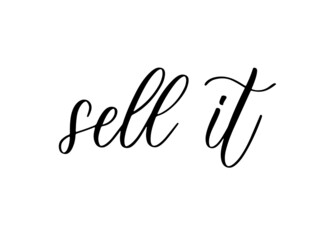 Wall Mural - Sell it - calligraphy banner inscription