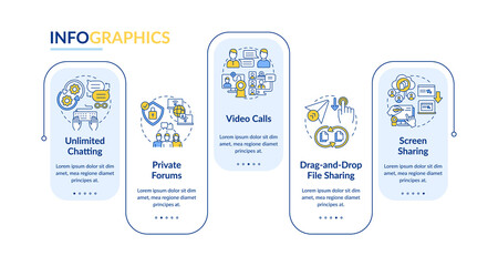 business messaging option vector infographic template. messenger presentation outline design element