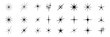 © Maksim - Sparkles, stars and bursts icons,  Glowing light effect star. Twinkling stars. Sparkles, shining burst. Christmas vector symbols isolated.