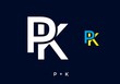 White color of PK initial letter