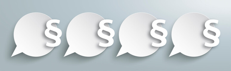 Wall Mural - circle speech bubbles paragraphs header