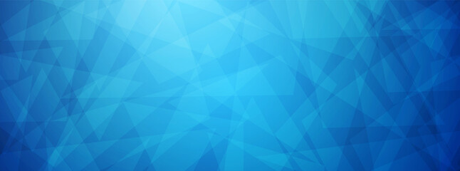 Wall Mural - abstract blue overlapping triangle background