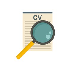 Wall Mural - Internship cv paper icon flat isolated vector