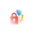 Password. Vector icon in gradient style. Editable illustration