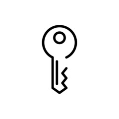 Canvas Print - key line icon. clipart image isolated on white background