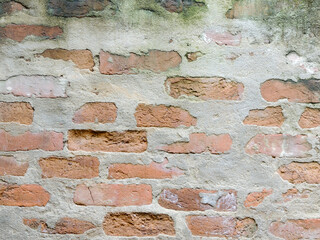 Sticker - Aged weathered brick wall texture background