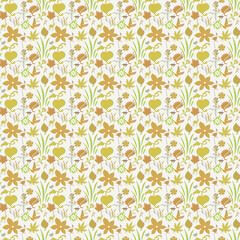 Wall Mural - tropical pattern botanical shape seamless pattern