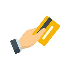 Poster - Credit card online loan icon flat isolated vector