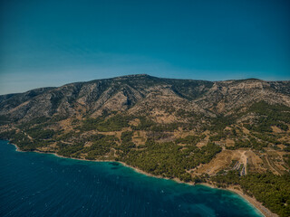 Croatia coast aerial beaches blue water nature clean