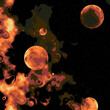 Space Background With Orange Color Tones Combination