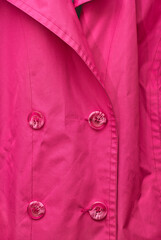Wall Mural - Stylish pink coat and buttons detail