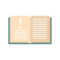 Canvas Print - Open innovation book icon flat isolated vector