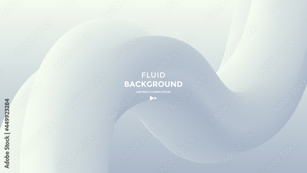 White and grey fluid wave. Duotone geometric compositions with gradient 3d flow shape. Innovation modern background design for cover, landing page. - obrazy, fototapety, plakaty 
