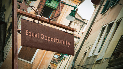 Wall Mural - Street Sign EQUAL OPPORTUNITY