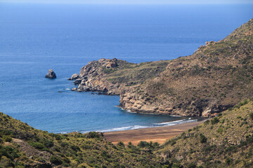 Wall Mural - Beautiful El Gorguel beach in Cartagena Province, Spain