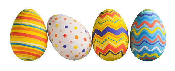 Canvas Print - Easter eggs painted.