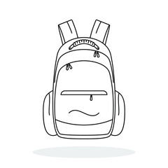 Wall Mural - backpack icon. vector illustration. linear backpack icon. isolated black backpack icon