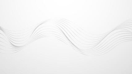 Wall Mural - abstract plexus wave dots on gray background. vector illustration