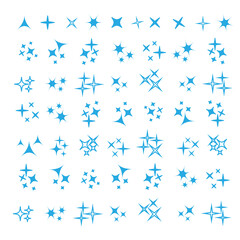 Wall Mural - black sparkles, glowing light effect stars and bursts vector set. bright firework, decoration twinkl