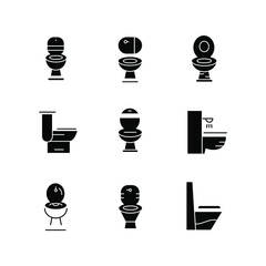 Wall Mural - toilet icon set.  toilet pack symbol vector elements for infographic web