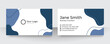 © SyahCreation - Modern blue and white business card design. Modern business card template blue black colors. Flat design vector abstract creative - Vector