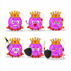 Canvas Print - A Charismatic King christmas lights purple cartoon character wearing a gold crown