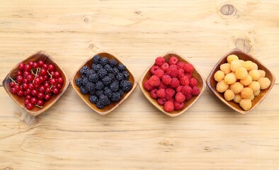 Wall Mural - Different types of berries.