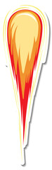 Wall Mural - Sticker template with meteorite flame isolated