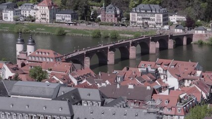 Wall Mural - A bridge over Neckar river in Heidelberg, Ger