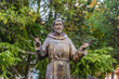Statue of St Francis of Assisi outside of Franciscan complex of the Church of Santa Maria del Pozzo in Somma Vesuviana, Naples. Located on area occupied by an ancient medieval church.