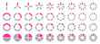 Set Gerundete Tortendiagramme Grau Pink