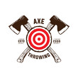 Axe Throwing Club wood target, good for axe club logo design