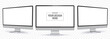 © Can Yesil - Computer monitor vector mockup with perspective views.