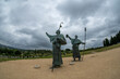 © Roberto - Spain Santiago de Compostela, Mount Gozo and the bronze statues of pilgrims