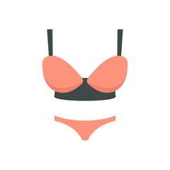 Canvas Print - Female swimsuit icon flat isolated vector