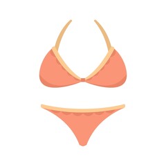 Poster - Piece swimsuit icon flat isolated vector