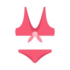 Wall Mural - Party swimsuit icon flat isolated vector