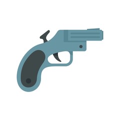 Poster - Flare gun icon flat isolated vector