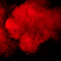 Poster - Red smoke on black background