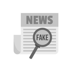Newspaper fake news icon flat isolated vector