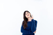 © Anatta_Tan - Portrait images of Asian attractive woman showing signs of thought On white background, to people and advertising  concept.