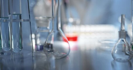 Wall Mural - lab glassware science laboratory research and development concept